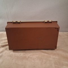 Vintage Plano Molding Co Model 2200 2 Tray Fishing Tackle Box Brown Made In USA