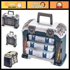 Angled Fishing Tackle System with 3 Stowaway Boxes – Premium Storage Solution