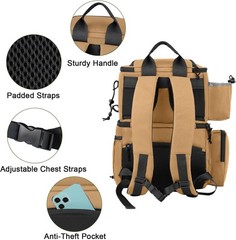 Fishing Backpack, Water Resistant Tackle Storage Bag with Rod Holders & Coole…
