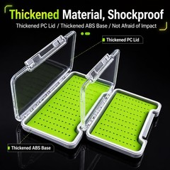Aventik Waterproof Fly Fishing Box â€“ Slim Silicone Fly Case with Clear ABS Li