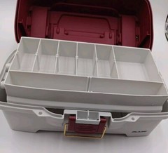 Plano 1-Tray Tackle Box with Dual Top Access – Red White 6201-06