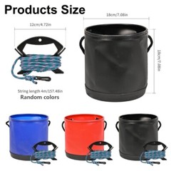 Foldable Fishing Bucket Water Container Folding Camping Wash Basins for Outdoor
