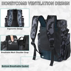Fishing Tackle Backpack With Rod Holders, 45L Large Tackle Bag & Fishing Tack…
