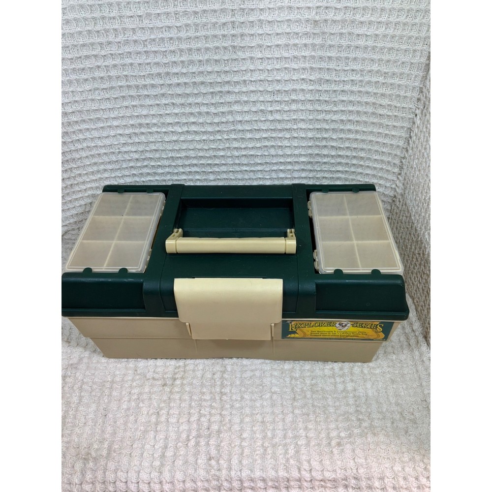 Outdoor Unisex Explorer Series Tackle Box Medium Green Tan SOTB-2