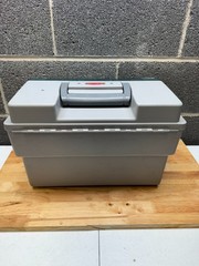 Vintage Rubbermaid Pro Series #5037 Hard Shell Tackle Box W/ Lures & Accessories