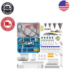 Versatile Surf Fishing Gear Set with 158 High-Quality Components for Beginners