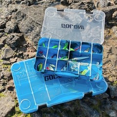 Fishing Tackle Box,Plastic Clear Fishing Storage Organizer Blue(4Packs 3600)
