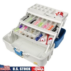 Fishing Tackle Box 180 Pieces Cantilever Tray Organizer W/ 22-34 Compartments
