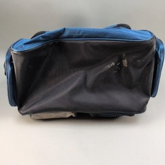 Okeechobee Fats Soft Tackle Bag Blue Tan 5 Pocket Shoulder Strap Fishing Gear
