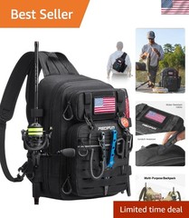 Versatile Fishing Backpack with Water-Resistant Material & Adjustable Design