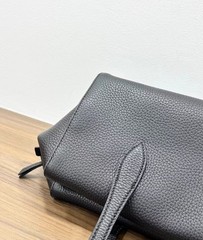 MASSIMO DUTTI WOMAN SS26 BLACK Nappa leather west satchel bag