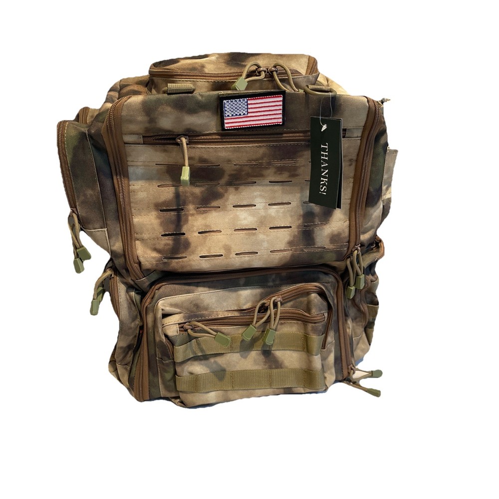 FunVZU Fishing Backpack 45L Waterproof Green Camo