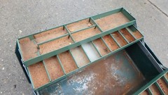 Vintage Grip-Loc Metal Tackle Tool Box Walton Products Made in USA
