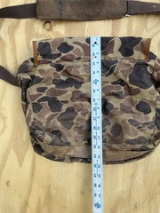 Vintage Orvis Fishing Tackle Bag Duck Hunter Camo Shoulder Messenger Leather