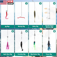 Fishing Lures – Tackle Box with Tackle Included, Fishing Kit with Vibs, Frogs, M
