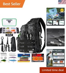 Versatile Outdoor Fishing Backpack – Includes Rod Holder & 7-Pocket Storage