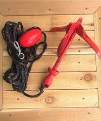 Airhead Complete Grapnel Anchor System , Black , 3.5 LBS, 25′ ROPE, A-2