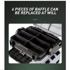 Double Layer Tackle Box with Adjustable Dividers Fishing Tackle Box with Handle