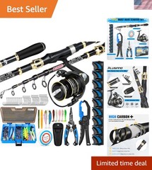 Versatile Fishing Combo Set: Rod, Reel, Tackle Box and Pliers for Bass Fishing