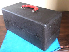 Rare Vintage My Buddy Falls City Fishing Brown Metal Tackle 4 Tray Box Amazing!