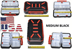 Fishing Tackle Box Lure Waterproof Compartments 2 Layer Hook Storage Case Medium