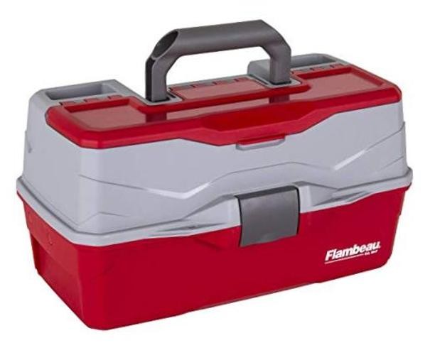 Outdoors 6383TB 3-Tray – Classic Tray Tackle Box – Red/Gray