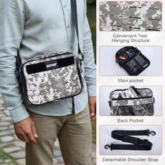 Fishing Backpack with 4 Oxford Fabric C1:Digital Camo 900D – 4 Tackle Boxes