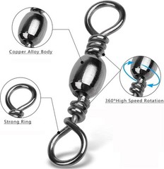 300pcs Fishing Barrel Swivels Kit – Durable Copper & Stainless Steel Connectors