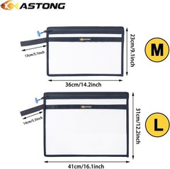 Durable Clear PVC Fishing Bait Storage Bag with Zipper – 2 Sizes Available