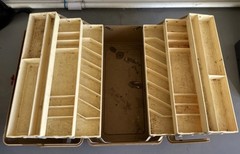 Vintage Old Pal 1290 Fishing Tackle Box Antique USA Bass Trout Pike Lure Tote