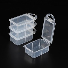4pcs Fishing Tackle Accessory Box Fish Lure Bait Hooks Organizer Case Clear