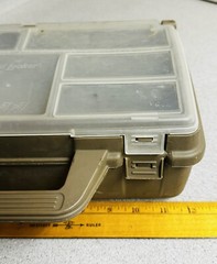 Lid Locker Fishing Tackle Box Tiered With Dividers And Handle Vintage