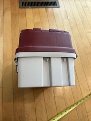 Plano One Tray Burgundy/White Tackle Box Model 6201 with Wazp Crappie Kit