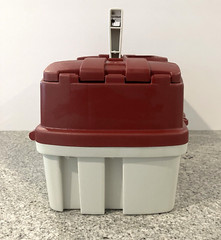Plano Model 6210 Fishing Tackle Box 1 Tray Maroon/Tan Comes w/30 Bobbers USA