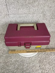 Plano Tackle Systems 13″x7″ Fishing Box w/ Multiple Compartment Tray Red Gray
