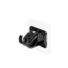4PCS Curtain Rod Hook Curtain Rod Clamp Retainer No Punch Paste Bracket Telescop