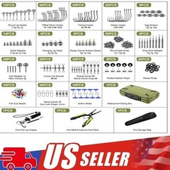 397Pcs Fishing Accessories Kit, Organized Fishing Tackle Box with Tackle Include