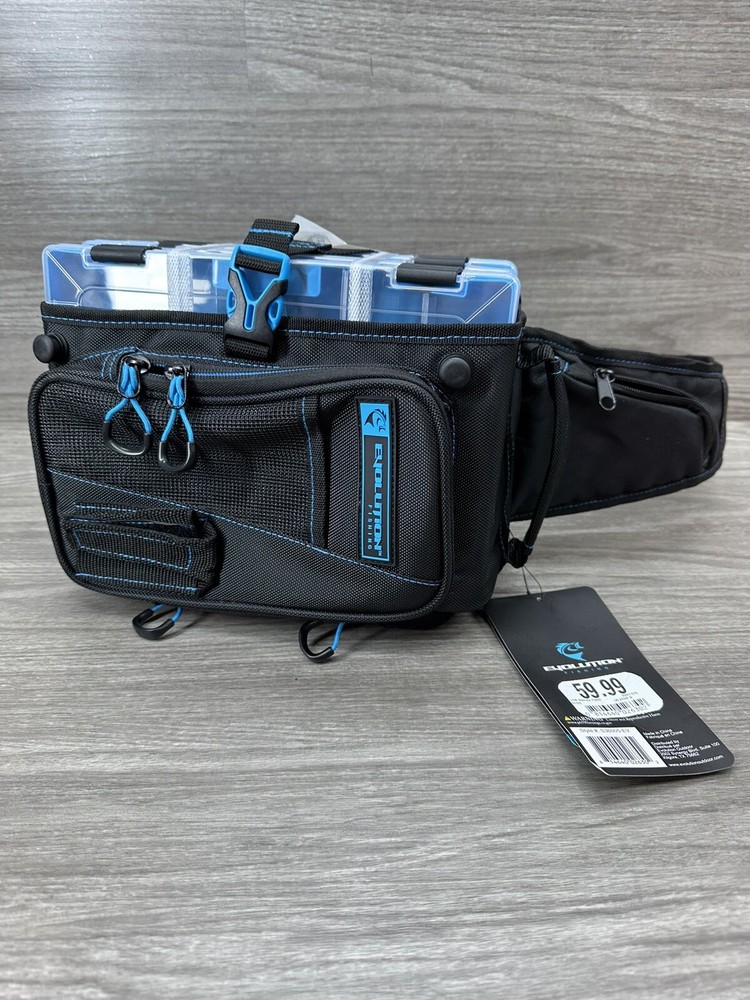 Evolution Outdoor S36005-EV Drift Blue/Black Fishing Tackle Sling Bag w/ Trays