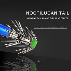 Fluorescent Tail Fishing Needle Light Absorption Round Umbrella Design