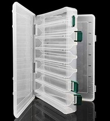 Durable Clear Fishing Lure Storage Case – 14 Slots for Efficient Organization