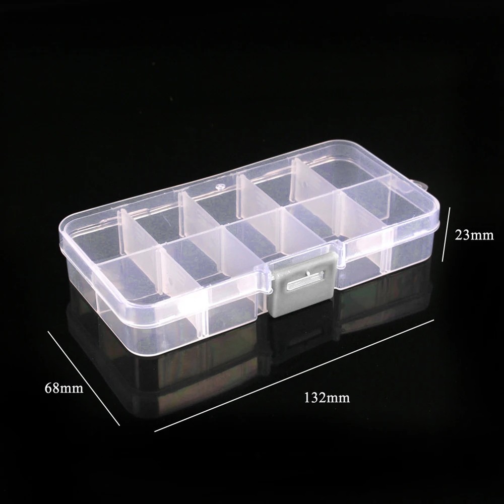 48 Compartments Plastic Storage Saver Box Organizer Case Nails Beads Jewelry