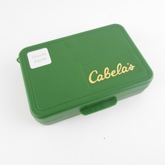 Cabela’s Fly Box. Green. Made in USA. Double Ripple.