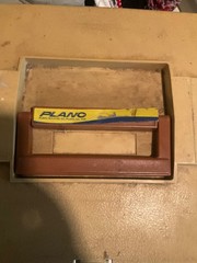 Vintage 80’s Plano 747 Jumbo Tackle Box 19″ x 10.5″ x 12″ With Vintage Tackle