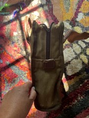 Vintage Orvis Green Canvas Leather Battenkill Overnight Satchel Bag