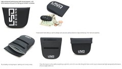 LSD Magnetic Pouch Water Proof Size 12 x 10 x 2 cm Black White Logo (8479)