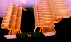 PLANO Tackle Systems 8606 Fishing Tackle Box with 6Tier Folding Trays Free Ship