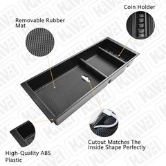Center Console Organizer Compatible with Ford F150 2015-2020, 2017-2022 F250
