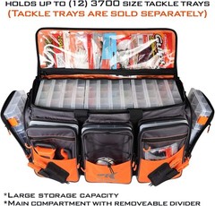 Organized Fishing Tackle Bag – 3600 Size Trays, 12 Pockets$