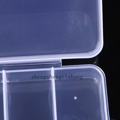 Plastic 5 Compartments Fishing Tackle Box for Fishing Lures Hooks Tools Storage