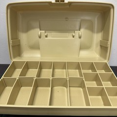 Plano Tackle Box Green Tan Vintage 4100 1980’s Storage Case Made USA 1 Tray